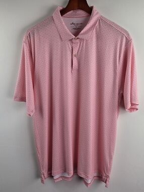 Peter Millar Seaside Polo Shirt Mens XL Multicolor Short Sleeve Performance